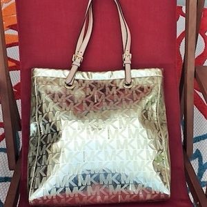 *AUTHENTIC* Michael Kors Jet Set NS Metallic Tote